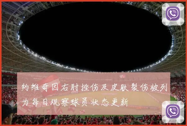 约维奇因右肘挫伤及皮肤裂伤被列为每日观察球员状态更新
